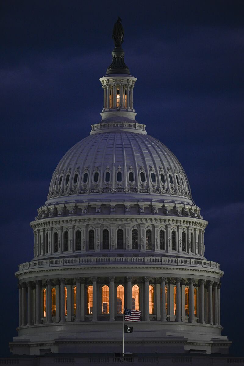 The U.S. Capitol building is seen during the 23rd day of the ongoing federal government shutdown