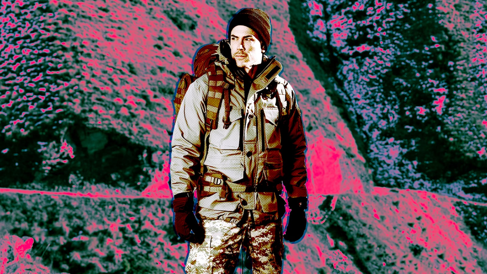 A photo illustration of Tom Sandoval on Special Forces.