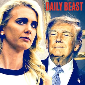 Natalie Harp with Donald Trump in the Oval Office.