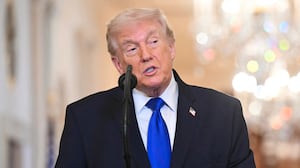 President Donald Trump became distracted while speaking during the Angel Families Remembrance Ceremony in the East Room of the White House on February 23, 2026.