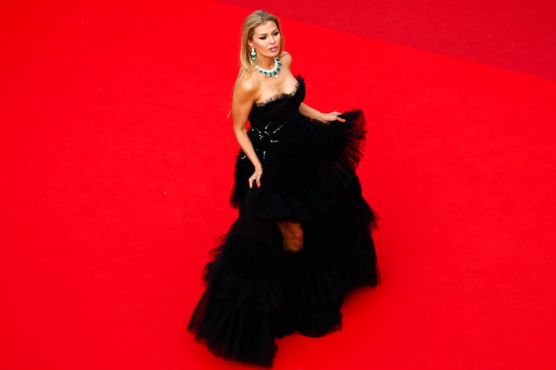 The 74th Cannes Film Festival - Screening of the film "France" (On a Half Clear Morning) in competition - Red Carpet Arrivals - Cannes, France, July 15, 2021.Victoria Bonya poses. REUTERS/Johanna Geron
