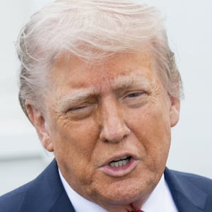 US President Donald Trump speaks with reporters outside the White House in Washington, DC, on April 23, 2025. (Photo by SAUL LOEB / AFP) (Photo by SAUL LOEB/AFP via Getty Images)