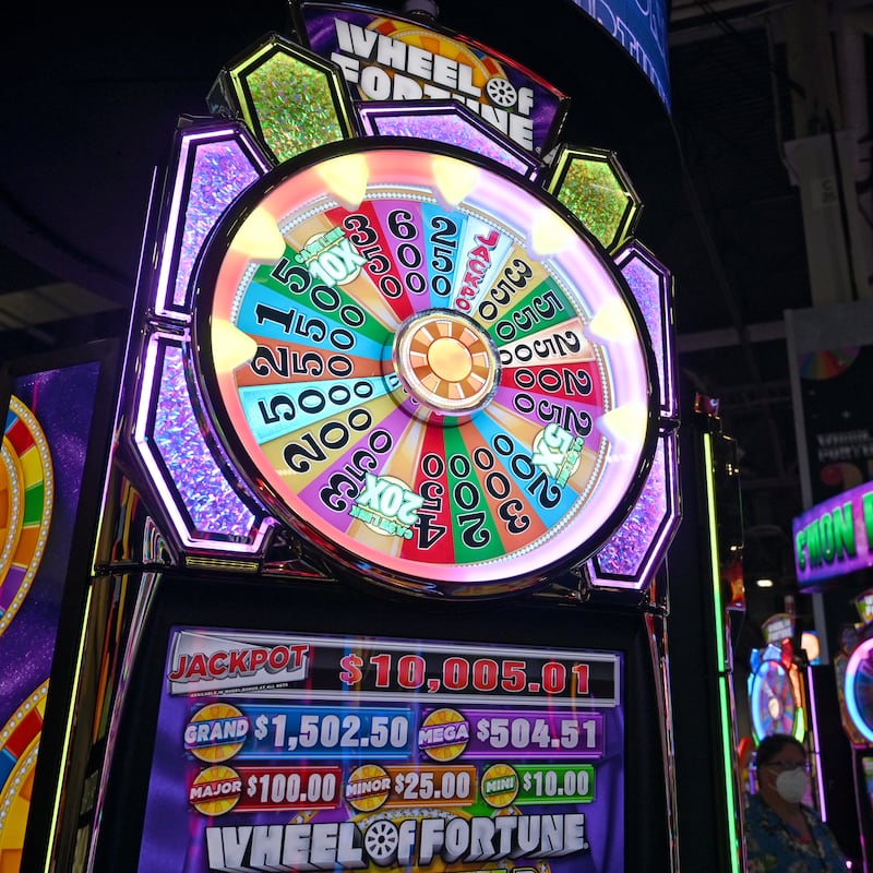 A Wheel of Fortune slot machine