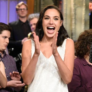 Jason Aldean, Gal Gadot, and Sam Smith on Gadot’s episode of “SNL.”