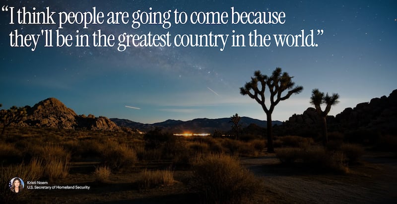 Kristi Noem Quote: I think people are going to come because they'll be in the greatest country in the world.