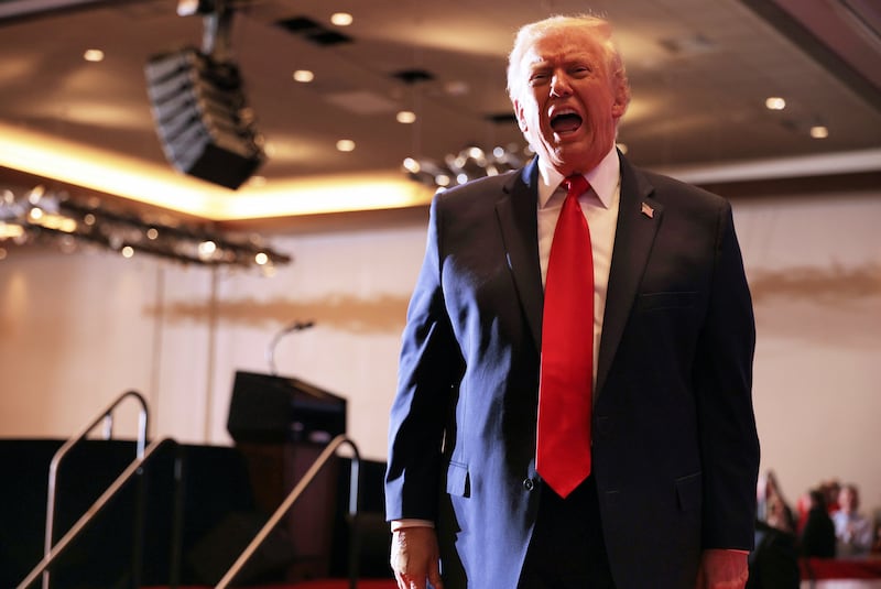 U.S. President Donald Trump departs from the stage after delivering remarks during an event at Mount Airy Casino Resort on December 9, 2025 in Mount Pocono, Pennsylvania. Trump discussed his administration's economic agenda and its efforts to lower the cost of living.