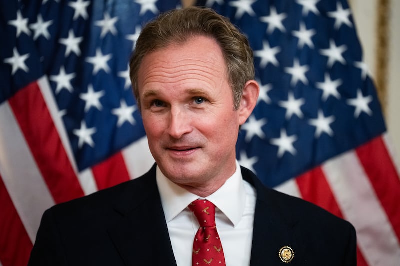 UNITED STATES - JUNE 10: Rep. James Gallagher, R-Calif., attends his swearing in ceremony on Wednesday, June 10, 2026. Gallagher replaced the late Rep. Doug LaMalfa, R-Calif. (Tom Williams/CQ-Roll Call, Inc via Getty Images)