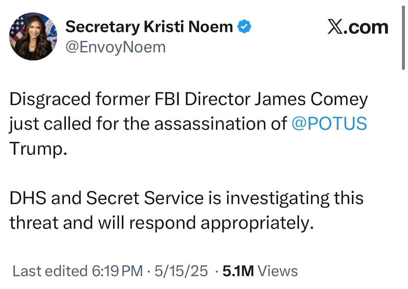 kristi noem james comey