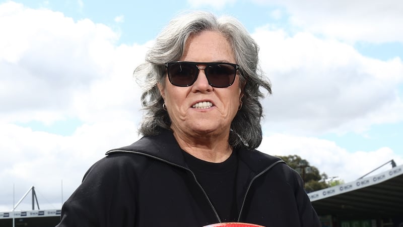 MELBOURNE, AUSTRALIA - OCTOBER 13: Rosie O'Donnell poses during the 2025 AFLW Pride Round Media Opportunity at Ikon Park on October 13, 2025 in Melbourne, Australia. (Photo by James Wiltshire/AFL Photos via Getty Images)