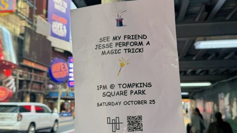 The mysterious poster in New York city.