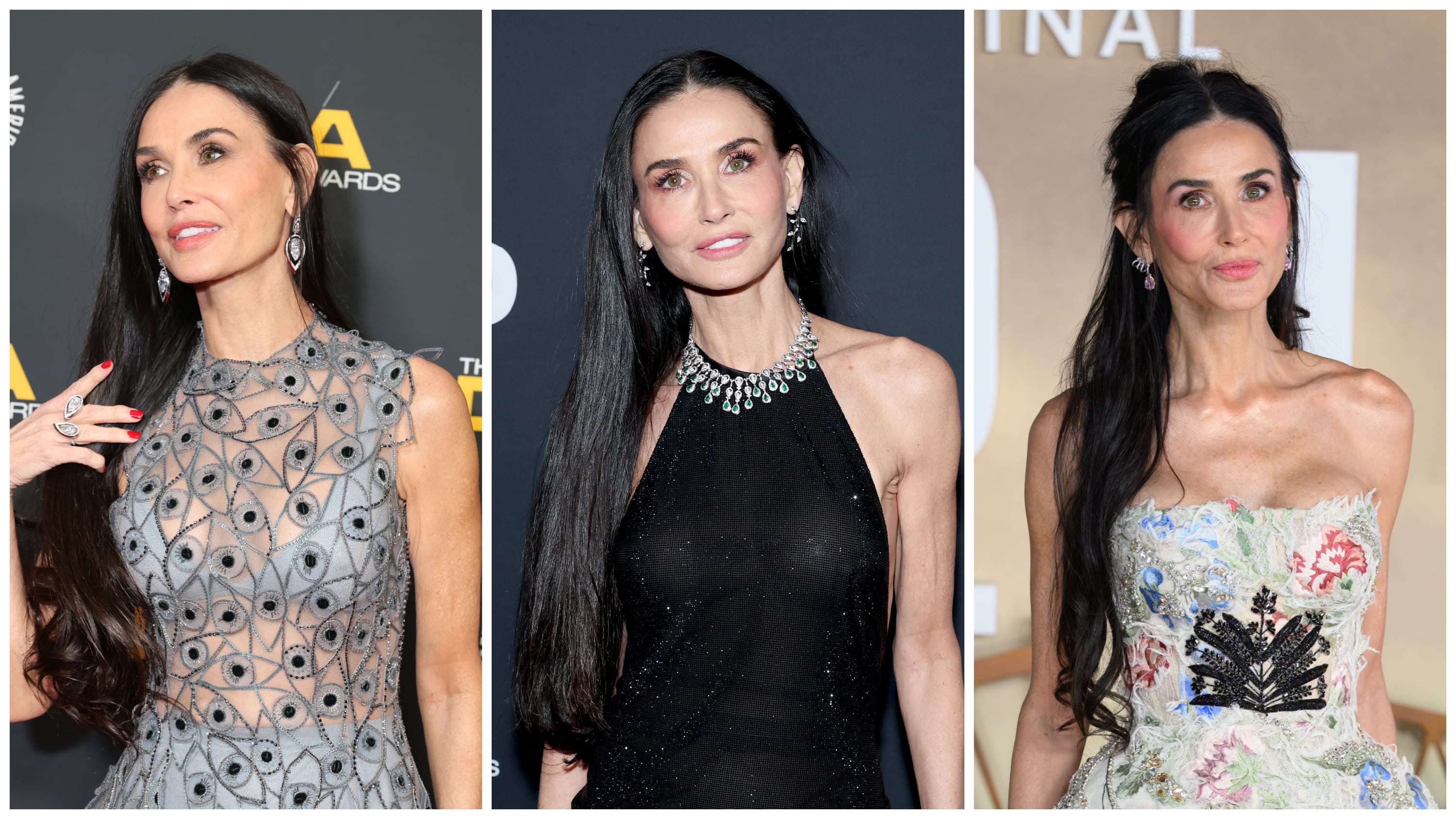 Demi Moore is known for her glossy, waist-length hair.