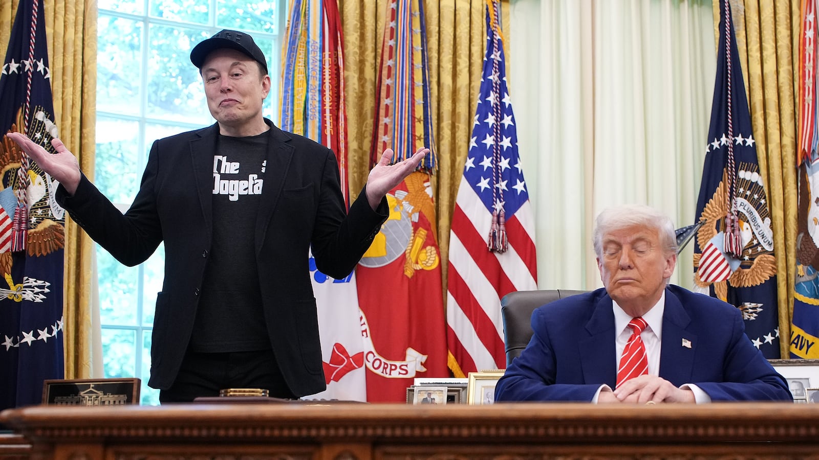 Elon Musk and Donald Trump - before Musk became a critic of the "big, beautiful bill."