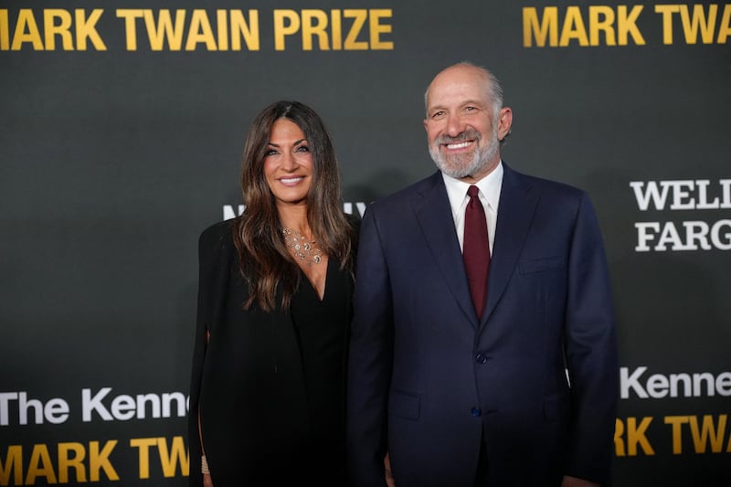 U.S. Secretary of Commerce Howard Lutnick and Allison Lutnick arrive on the red carpet, on the day comedian Bill Maher receives the Mark Twain Prize for American Humor at the Kennedy Center, in Washington, D.C., U.S., June 28, 2026.