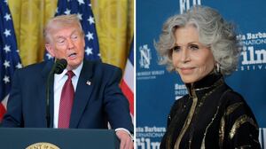 Donald Trump and Jane Fonda.