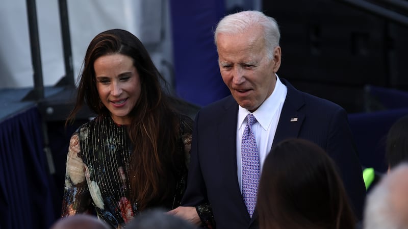 WASHINGTON, DC - JUNE 13: U.S. President Joe Biden arrives with his daughter Ashley Biden at a Juneteenth concert on the South Lawn of the White House on June 13, 2023 in Washington, DC. The White House hosted the concert to mark the nation’s newest federal holiday which was established in 2021.
