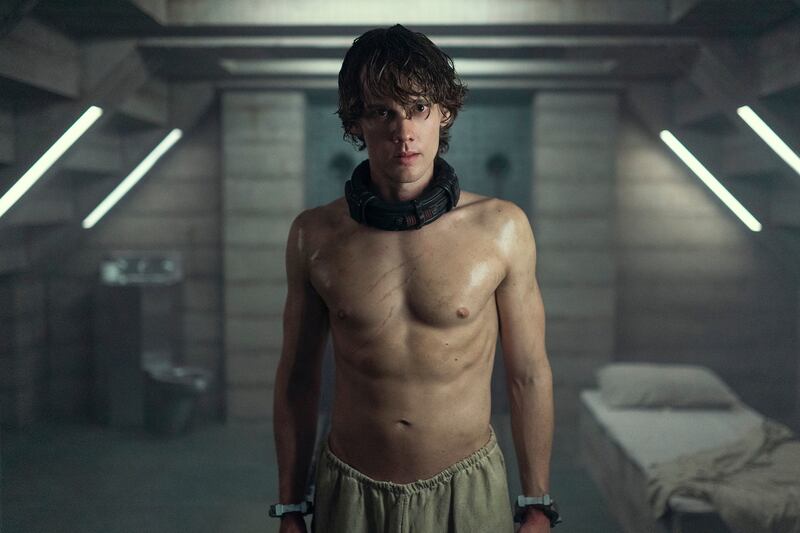 Hunter Doohan as Tyler Galpin in Wednesday.