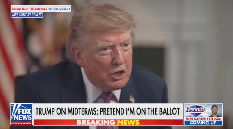 Donald Trump on Fox News.