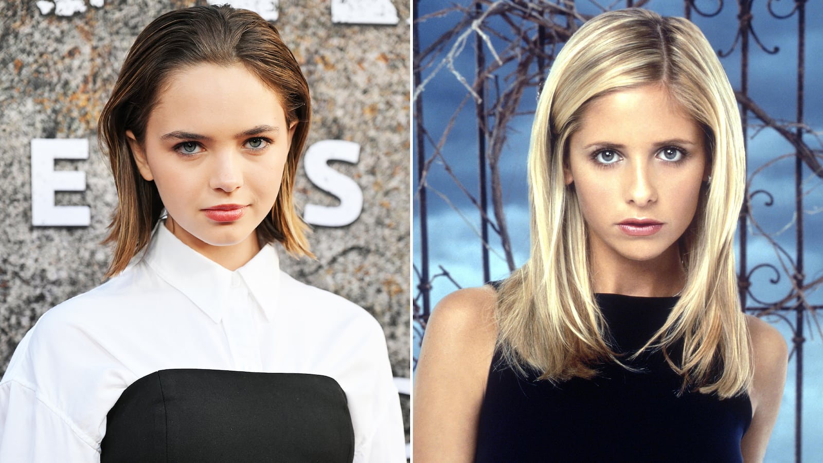 Ryan Kiera Armstrong and Sarah Michelle Gellar in "Buffy The Vampire Slayer."