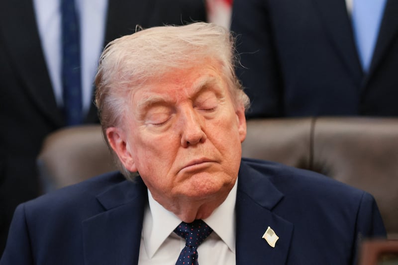 donald trump sleepy