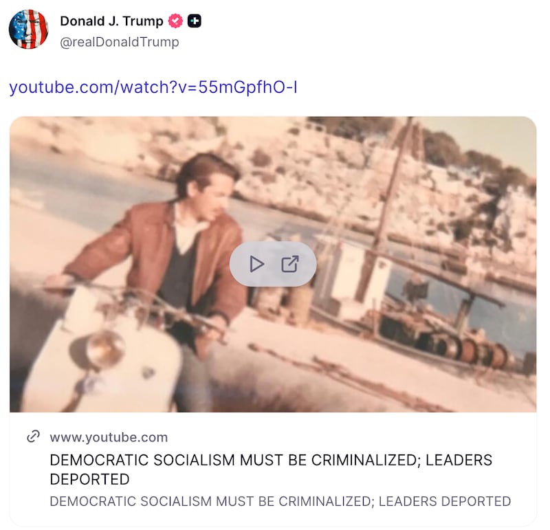 Donald Trump's Truth Social post