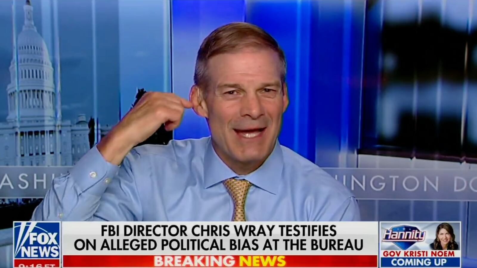 Rep. Jim Jordan (R-OH) gave an absolutely incomprehensible answer on Fox News—blaming a faulty earpiece for the situation.