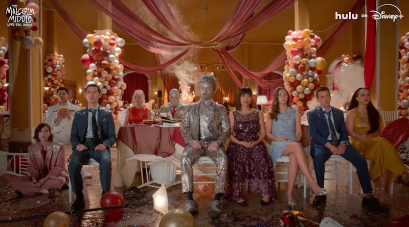 The cast of the new 'Malcolm in the Middle' series, premiering on Hulu in April 2026.