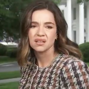 Reporter Julie Tsirkin reacts to the White House shooting.