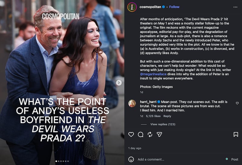 Harriet Dyer comments on Cosmopolitan's brutal article about her husband