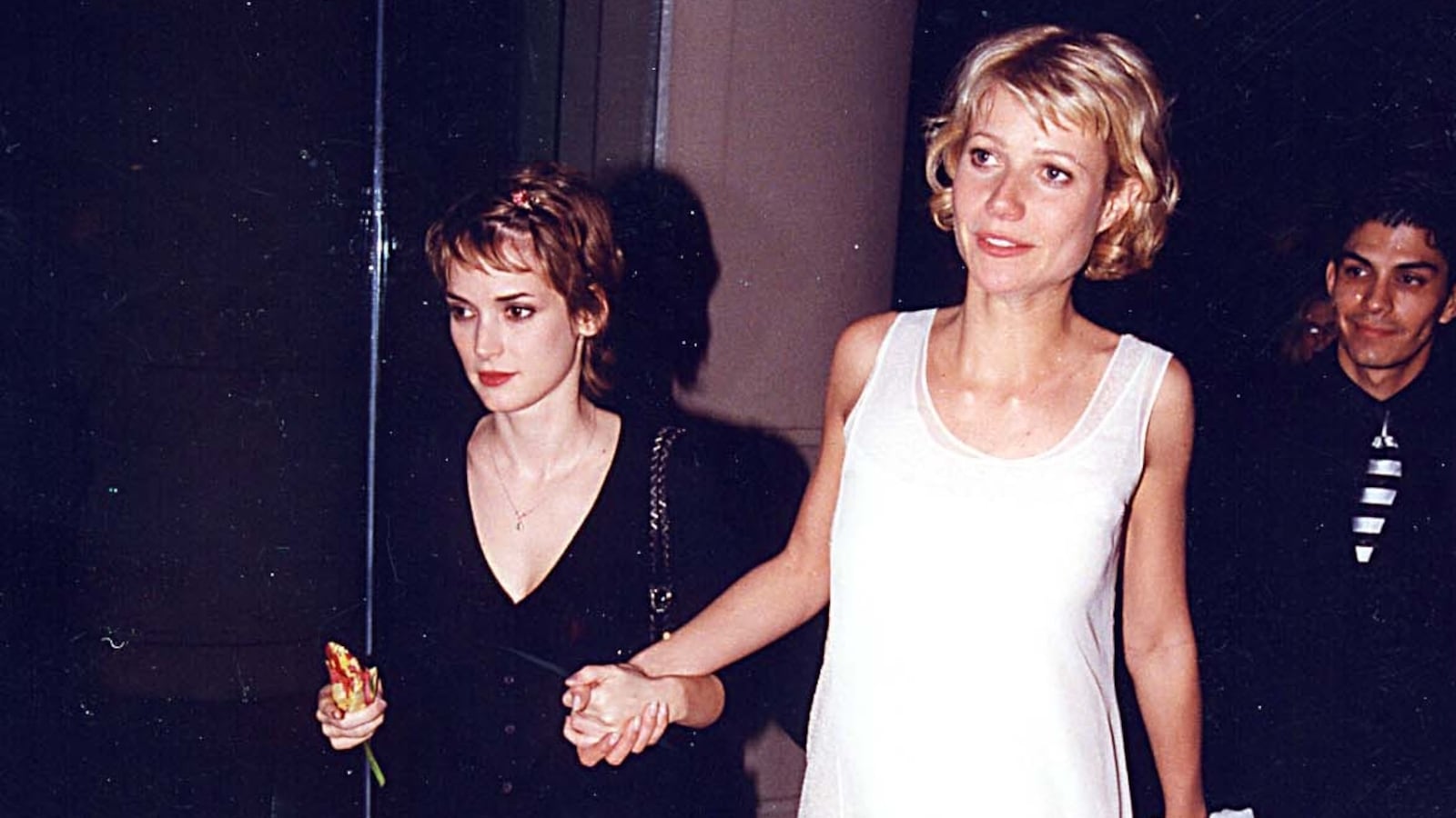 Winona Ryder and Gwyneth Paltrow during 1998 Golden Globe Awards in Los Angeles, California, United States.