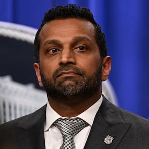 Federal Bureau of Investigation (FBI) Director Kash Patel attends a press conference held by Acting U.S. Attorney General Todd Blanche at the Department of Justice in Washington, D.C., U.S., April 21, 2026.