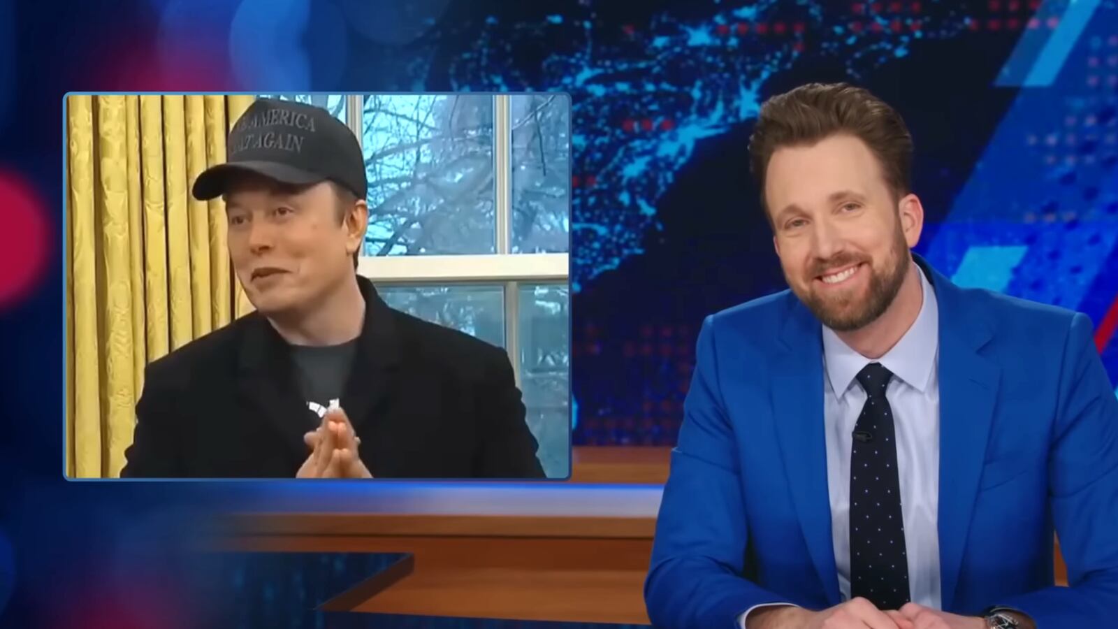 Jordan Klepper talking about Elon Musk