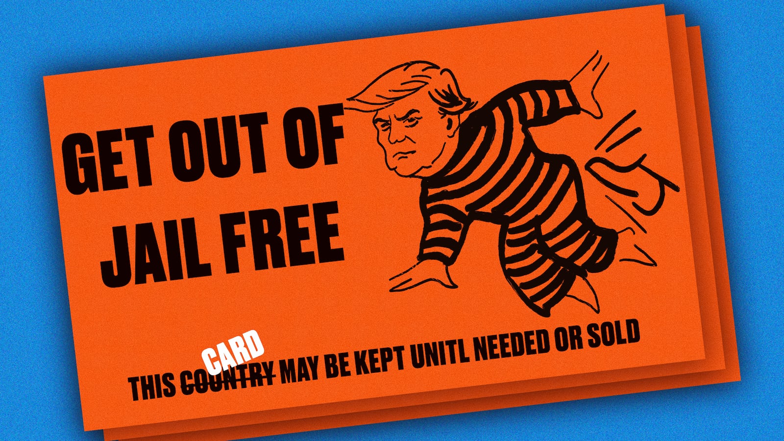 Donald Trump monopoly card