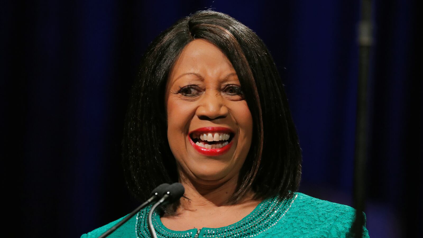 New Jersey Lieutenant Governor Sheila Oliver speaks after taking the oath of office in Trenton New Jersey, U.S.
