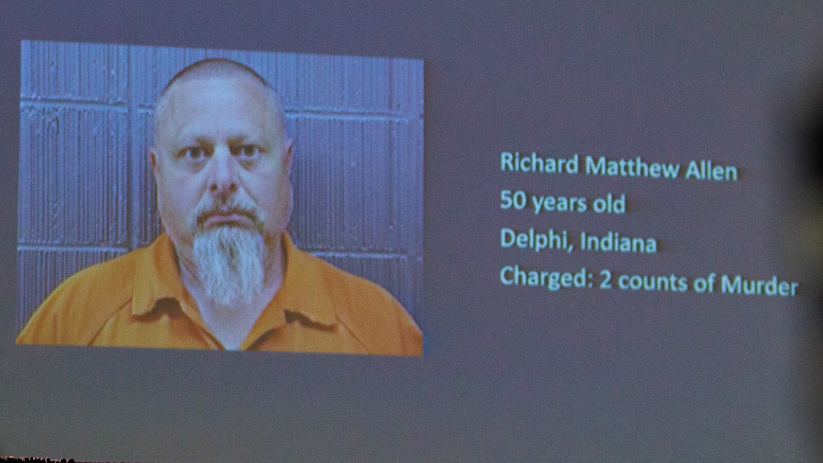 Indiana State Police Superintendent Doug Carter speaks during a press conference after they arrested Richard Allen.