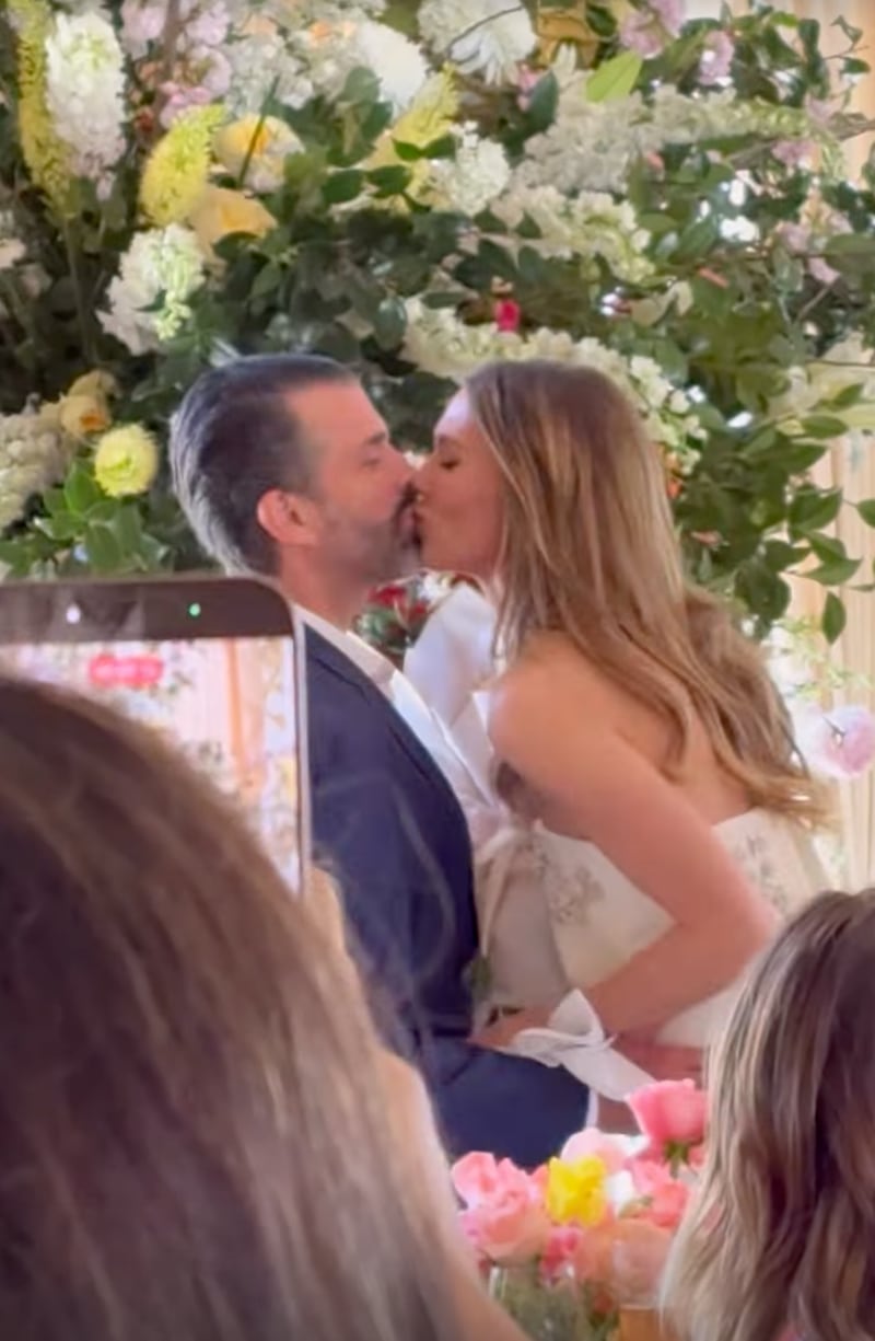 Trump was forced to walk into the room in front of everyone.