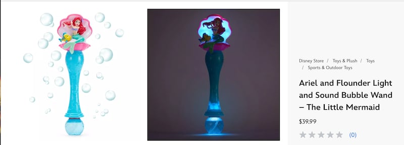 The bubble wand is available for purchase at Disney's online storefront.