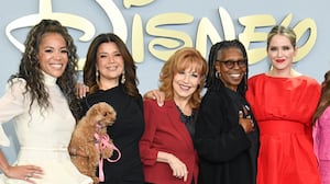 Sunny Hostin, Ana Navarro, Joy Behar, Whoopi Goldberg, Sara Haines, and Alyssa Farah Griffin of "The View" at the Disney 2026 Upfront Red Carpet, held at the North Javits Center on May 12, 2026, in New York, New York.