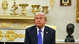 US President Donald Trump meets with NATO Secretary General Mark Rutte in the Oval Office of the White House in Washington, DC, on October 22, 2025.