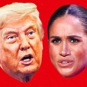 Donald Trump, Meghan Markle and Prince Harry.