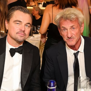 BEVERLY HILLS, CALIFORNIA - JANUARY 11: (L-R) Leonardo DiCaprio and Sean Penn attend the 83rd Annual Golden Globe Awards at The Beverly Hilton on January 11, 2026 in Beverly Hills, California. (Photo by Stewart Cook/CBS via Getty Images)