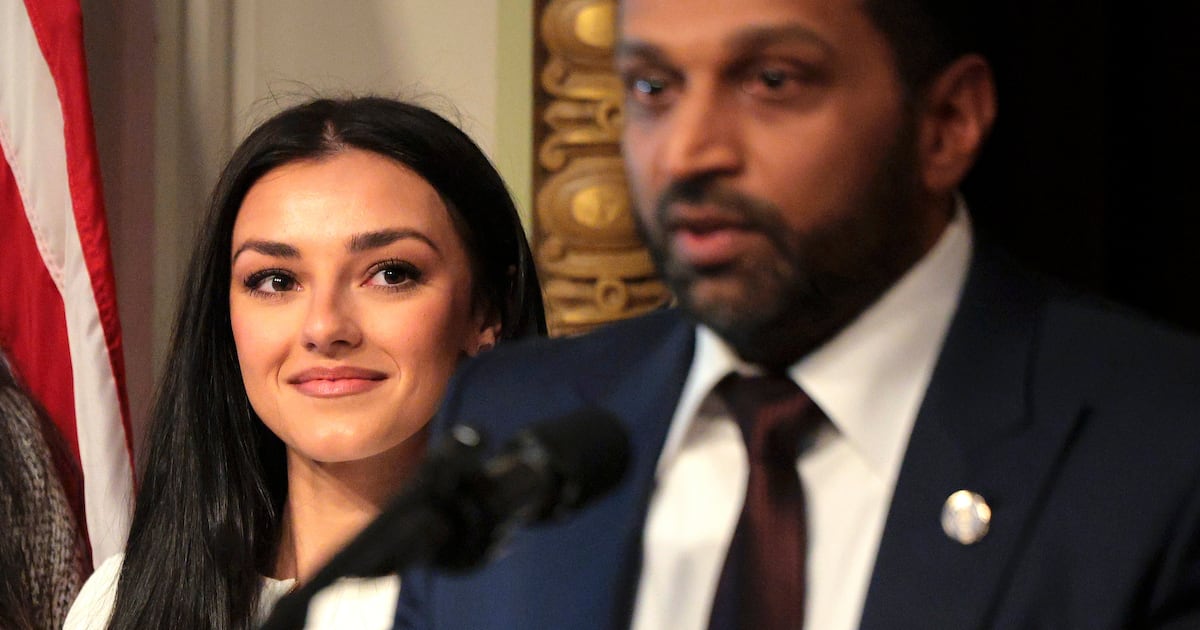 Kash Patel’s Girlfriend, 26, Confronted With MAGA Spy Accusations While ...