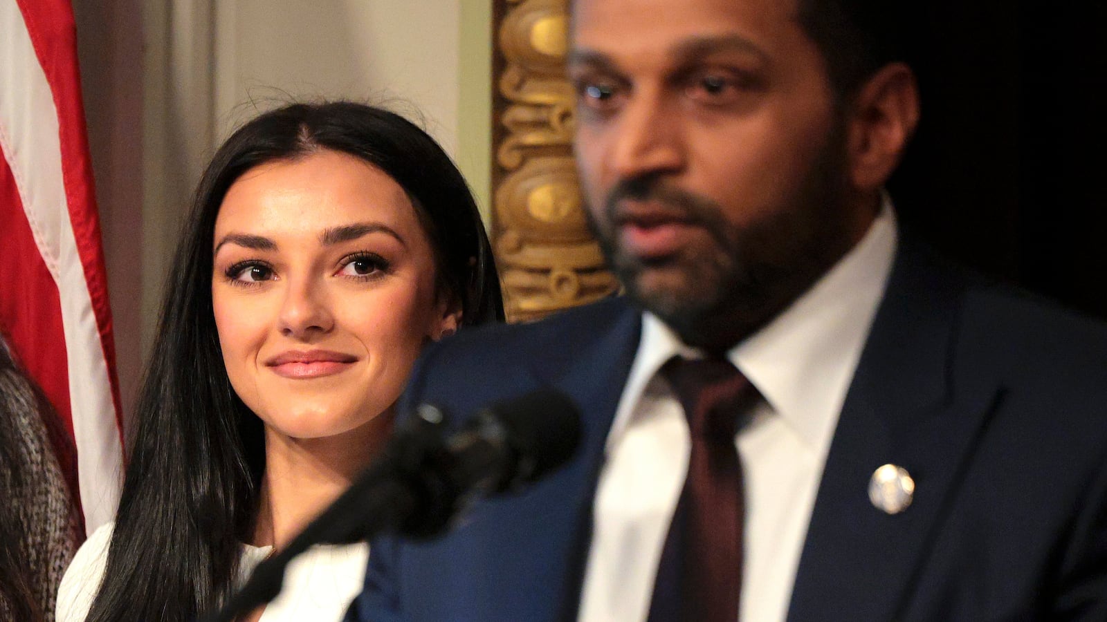 Kash Patel and Alexis Wilkins