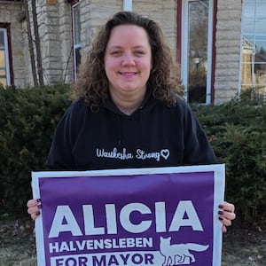 Democratic mayoral candidate Alicia Halvensleben won the mayoral race in Waukesha, a once reliable Republican stronghold.