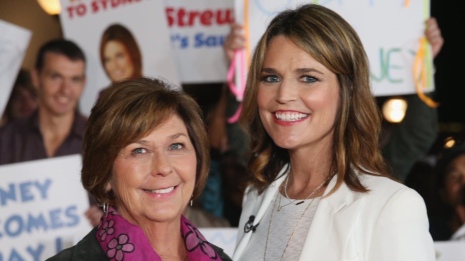 Savannah Guthrie poses alongside her mother, Nancy Guthrie, in Australia in 2015.