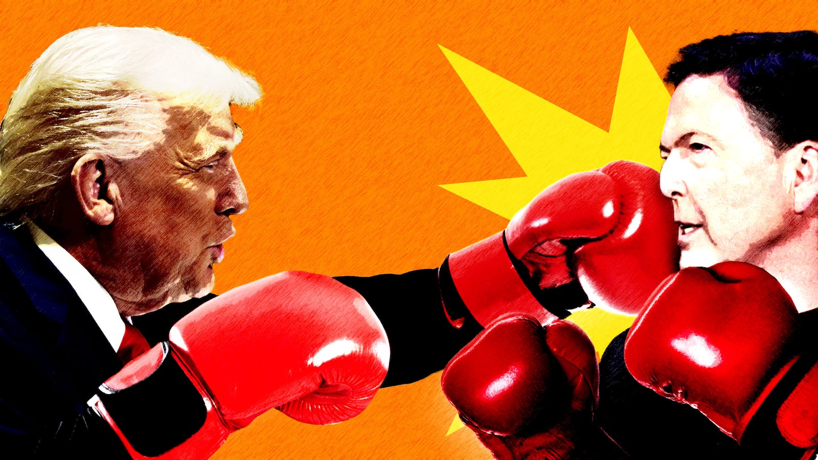 Donald Trump throws a punch at James Comey