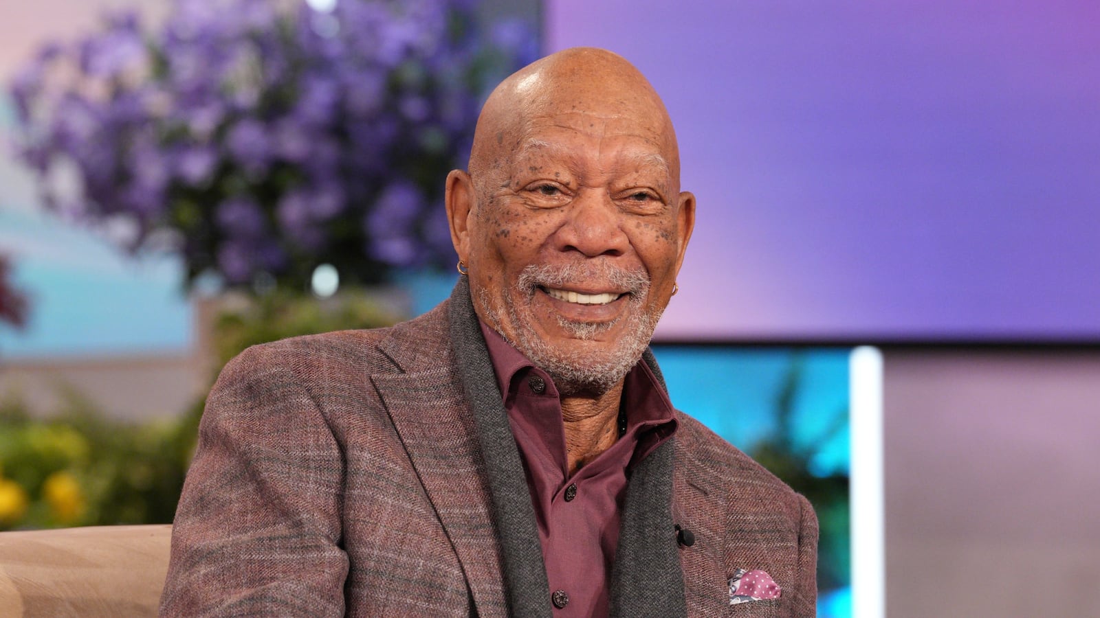 BURBANK, CALIFORNIA - October 31, 2025: Morgan Freeman appears on "The Jennifer Hudson Show" airing November 3, 2025 in Burbank, California. Check your local listings for times. (Photo by Chris Haston/WBTV via Getty Images)