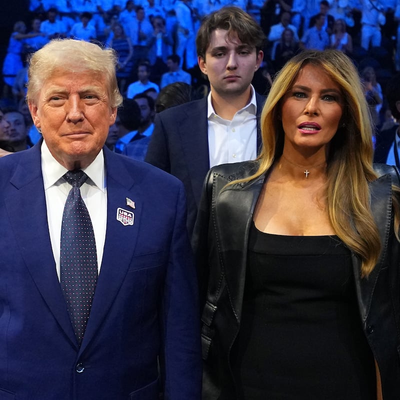 Donald, Melania and Barron Trump