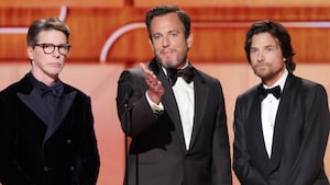 Sean Hayes, Will Arnett and Jason Bateman at the 2026 Goldenn Globes