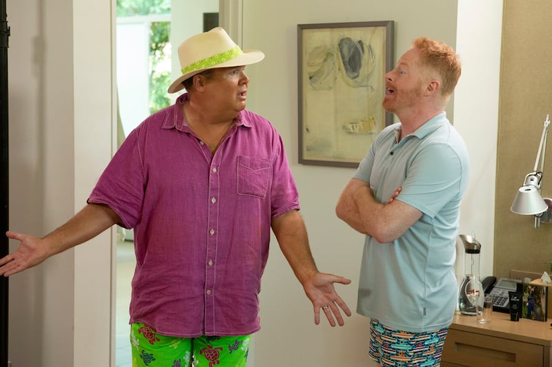 MODERN FAMILY - "Pool Party" - Mitch and Cam help Lily overcome her insecurities about wearing a bathing suit to a pool party but discover their own. Meanwhile, now that Gloria's new internship is taking up so much of her time, Jay is feeling particularly neglected on an all-new "Modern Family," WEDNESDAY, OCT. 16 (9:00-9:31 p.m. EDT), on ABC. ERIC STONESTREET, JESSE TYLER FERGUSON