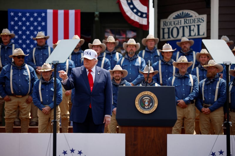 The 80-year-old president couldn't help but compliment his "beautiful" sons—but took it further than expected.